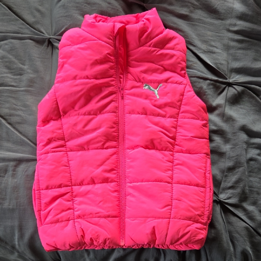Puma Kids Pink Puffer Vest